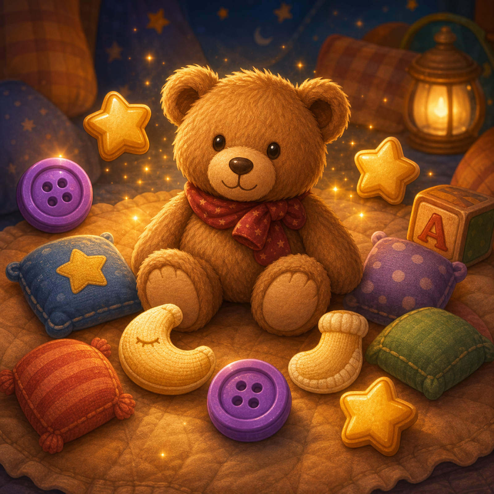 Teddy Toy Match cozy puzzle artwork with teddy bears and bedtime toys.